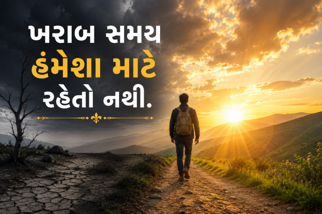 ખરાબ સમય હંમેશા માટે રહેતો નથી