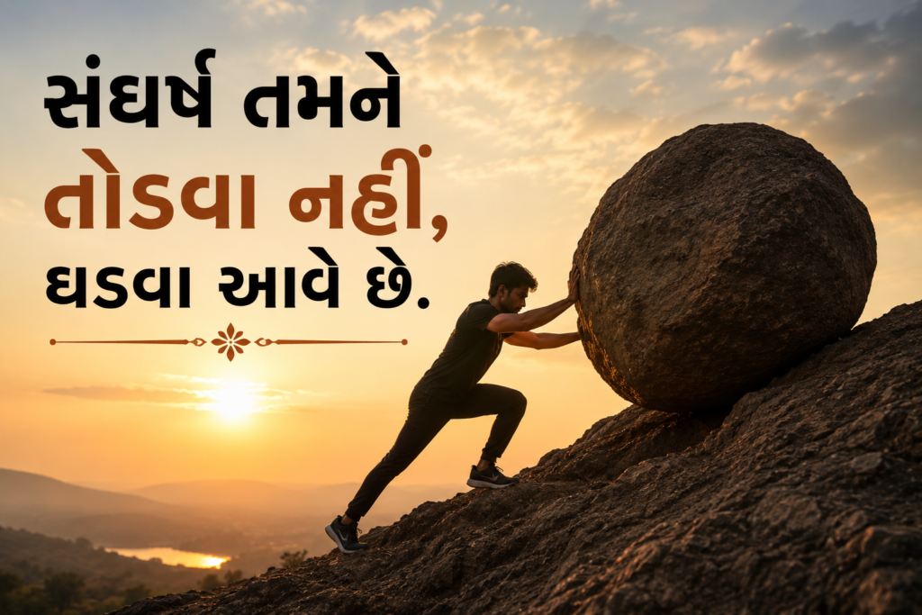 સંઘર્ષ તમને તોડવા નહીં, ઘડવા આવે છે